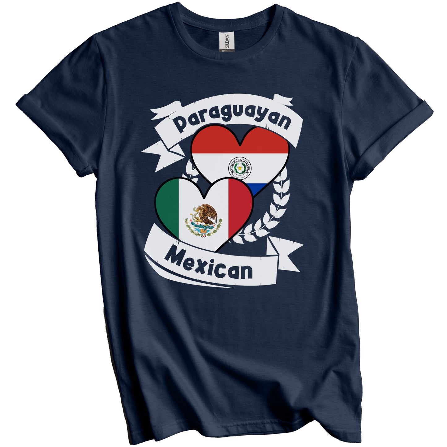 Paraguayan Mexican Heart Flags Paraguay Mexico T-Shirt