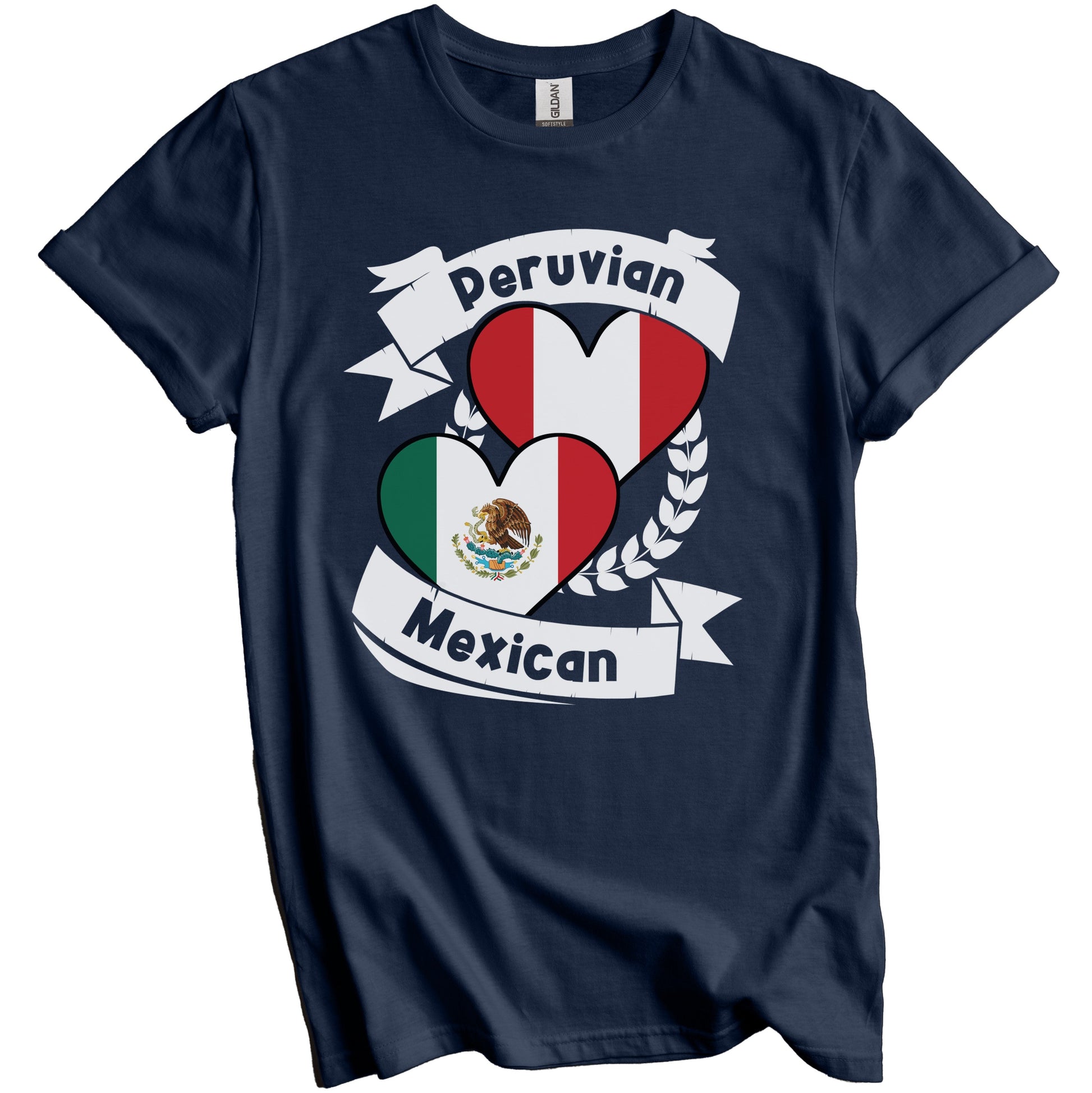 Peruvian Mexican Heart Flags Peru Mexico T-Shirt – Really Awesome Shirts