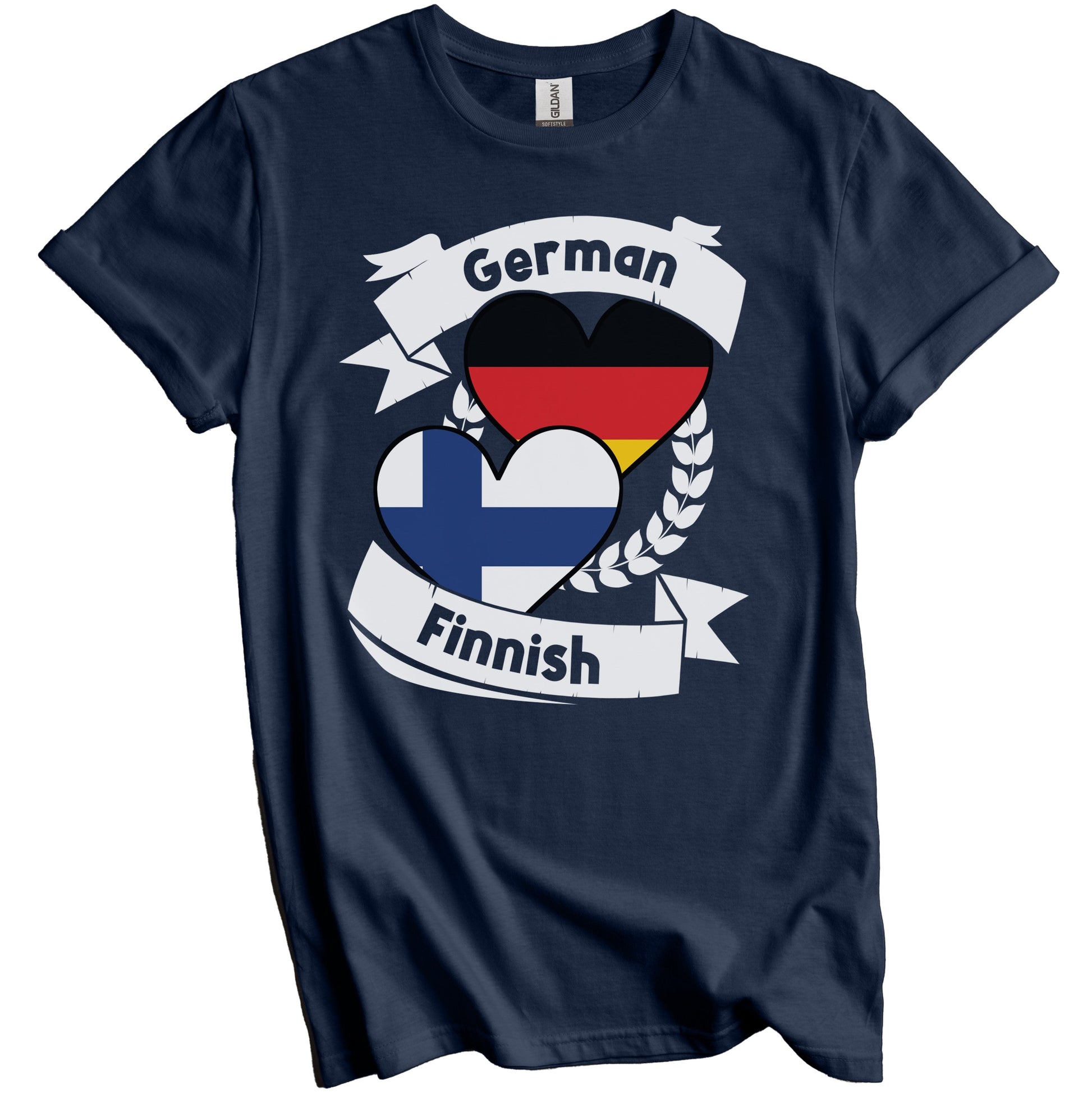 German Finnish Heart Flags Germany Finland T-Shirt