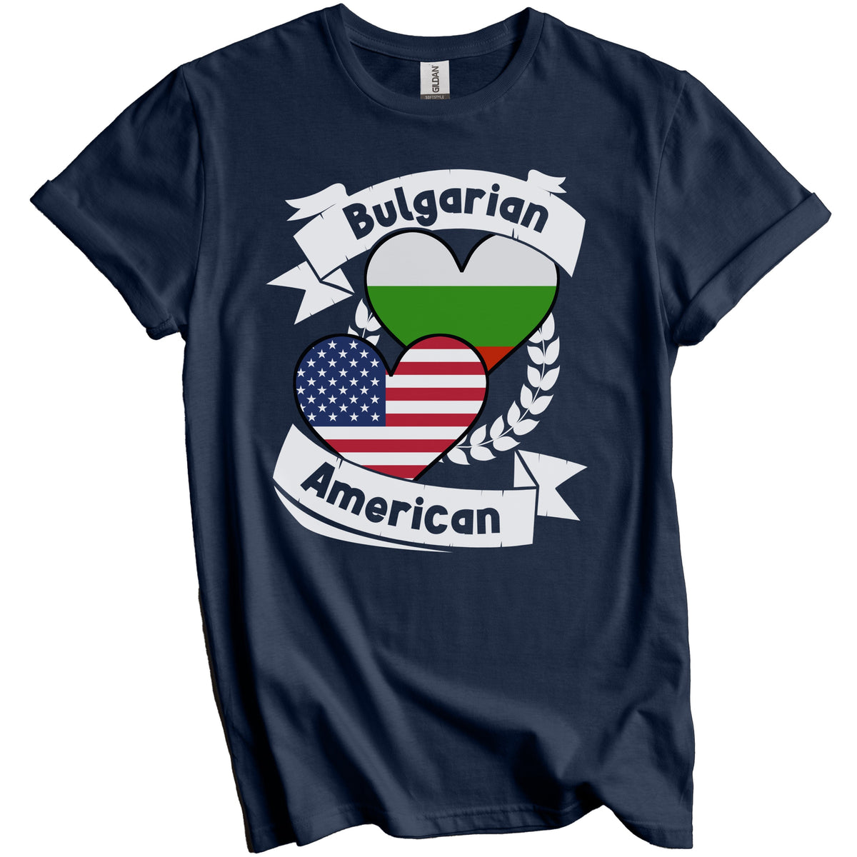 Bulgarian American Hearts USA Flag Bulgaria Flag T-Shirt