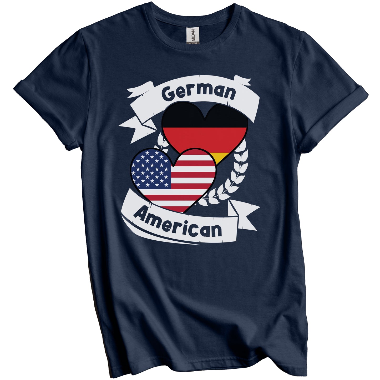 German American Hearts USA Flag Germany Flag T-Shirt