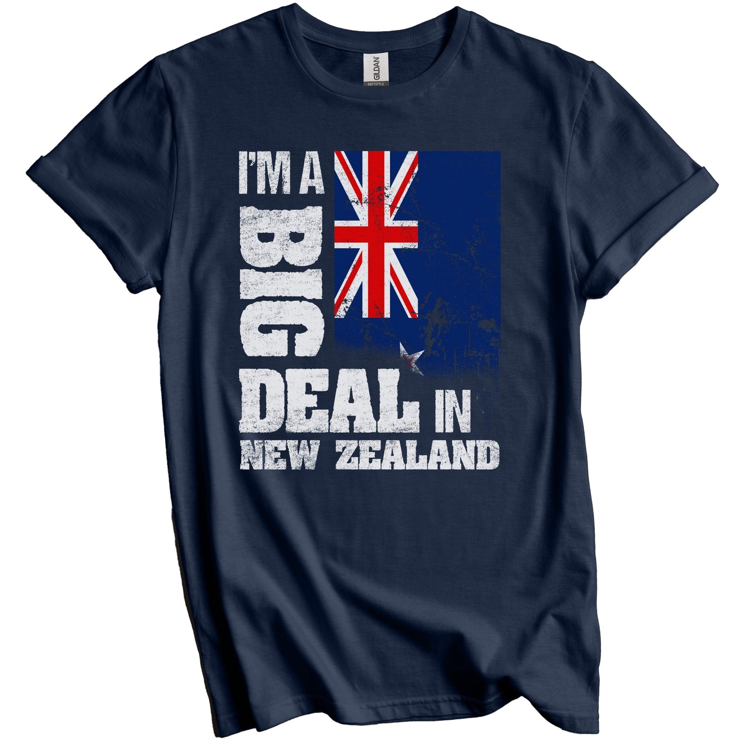I'm A Big Deal In New Zealand Funny Kiwi Flag T-Shirt