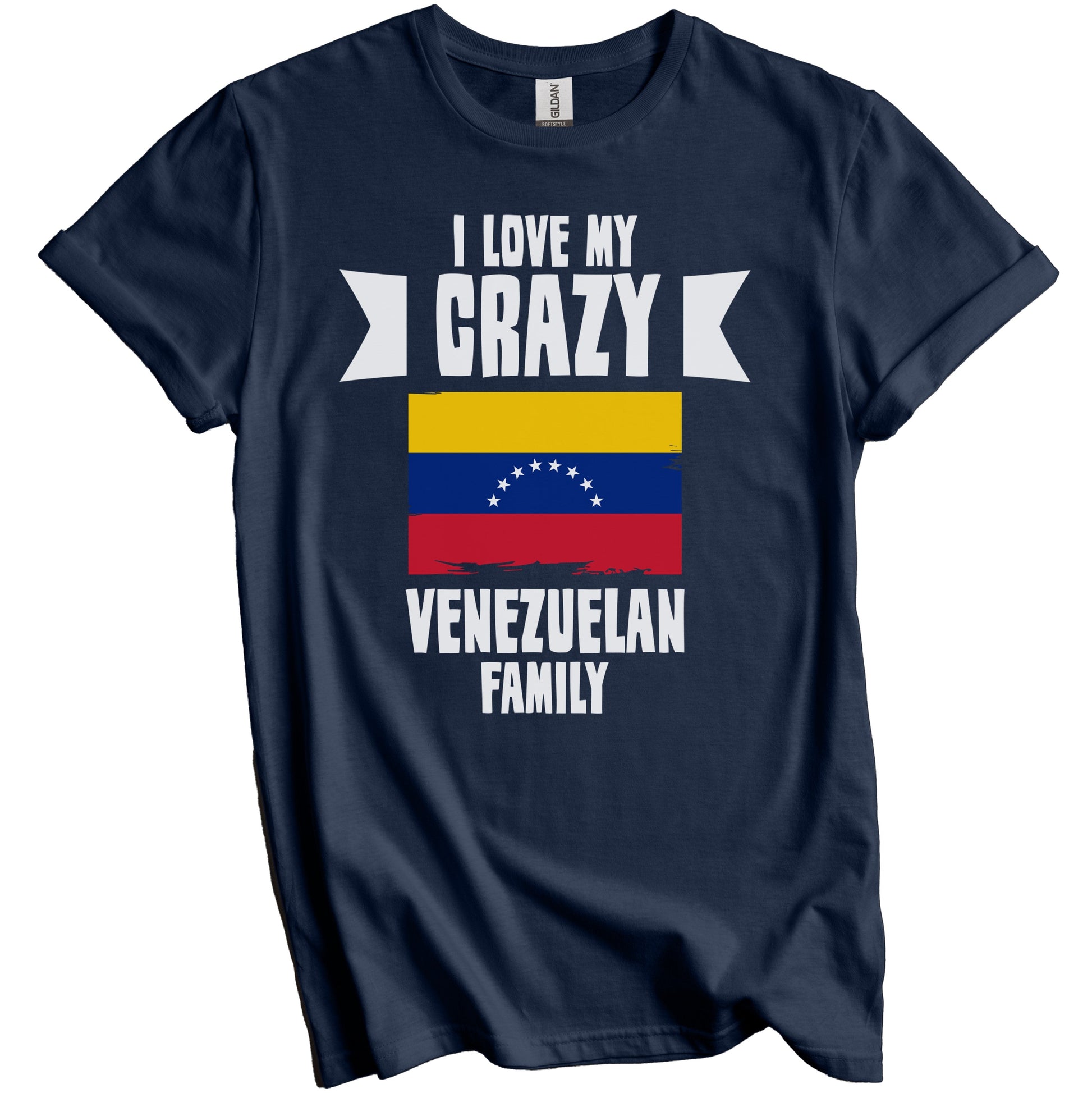 I Love My Crazy Venezuelan Family Funny Venezuela Flag T-Shirt