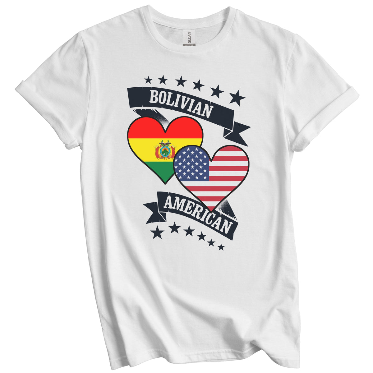 Bolivian American Heart Flags Bolivia America T-Shirt