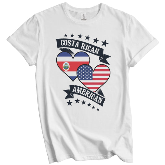 Costa Rican American Heart Flags Costa Rica America T-Shirt