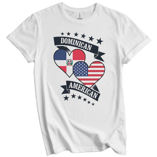 Dominican American Heart Flags Dominican Republic America T-Shirt