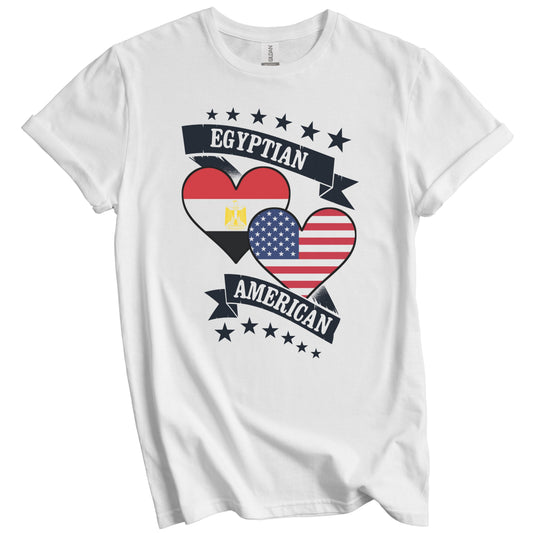 Egyptian American Heart Flags Egypt America T-Shirt
