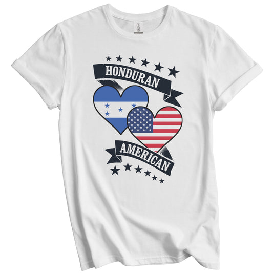 Honduran American Heart Flags Honduras America T-Shirt