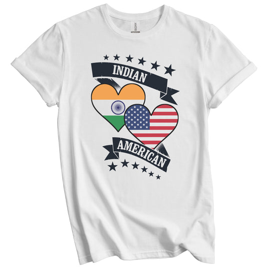 Indian American Heart Flags India America T-Shirt