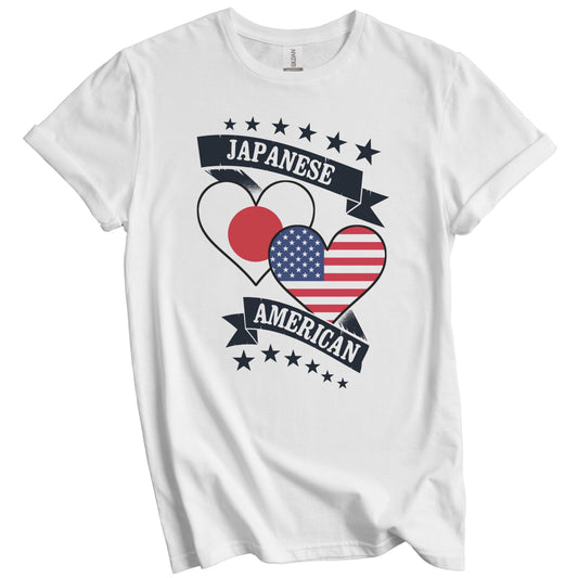 Japanese American Heart Flags Japan America T-Shirt