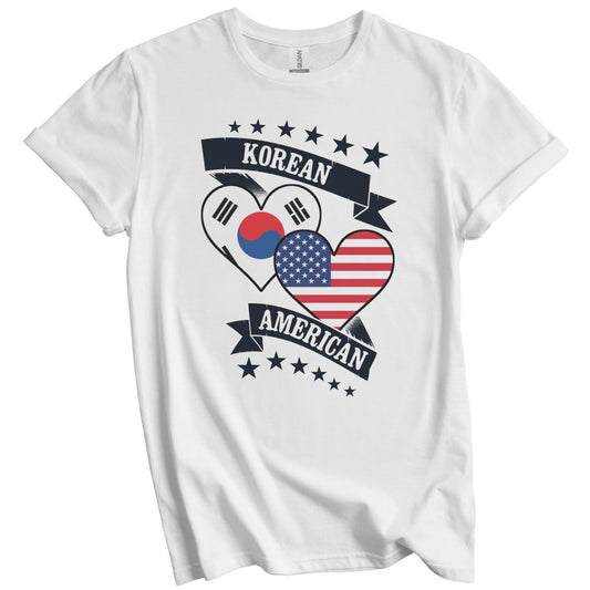 Korean American Heart Flags South Korea America T-Shirt