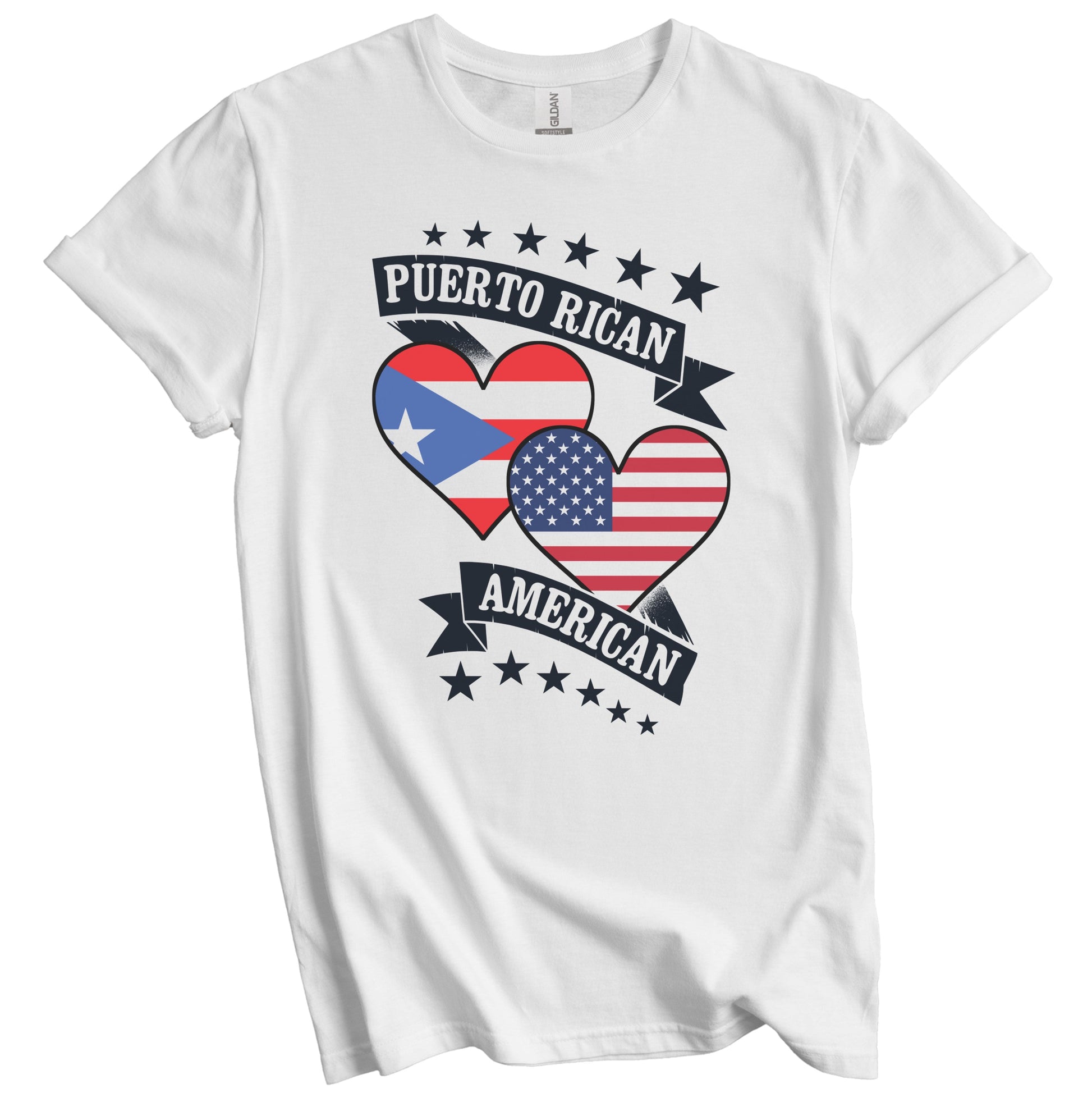 Puerto Rican American Heart Flags Puerto Rico America T-Shirt