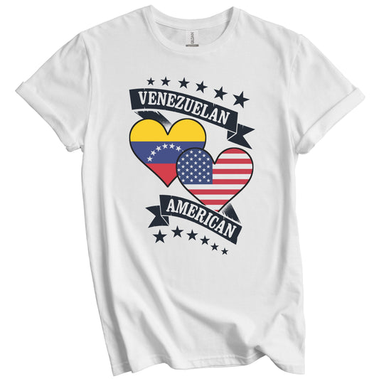 Venezuelan American Heart Flags Venezuela America T-Shirt
