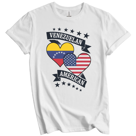 Venezuelan American Heart Flags Venezuela America T-Shirt