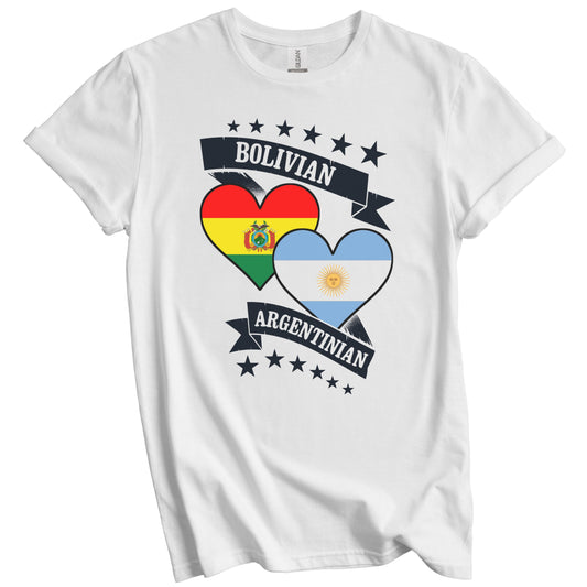 Bolivian Argentinian Heart Flags Bolivia Argentina T-Shirt