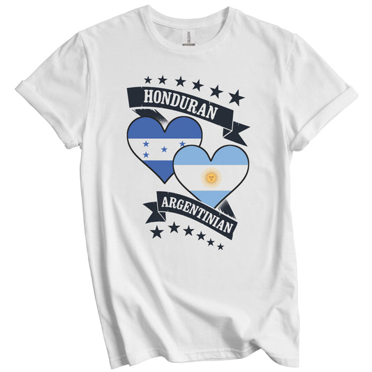 Honduran Argentinian Heart Flags Honduras Argentina T-Shirt
