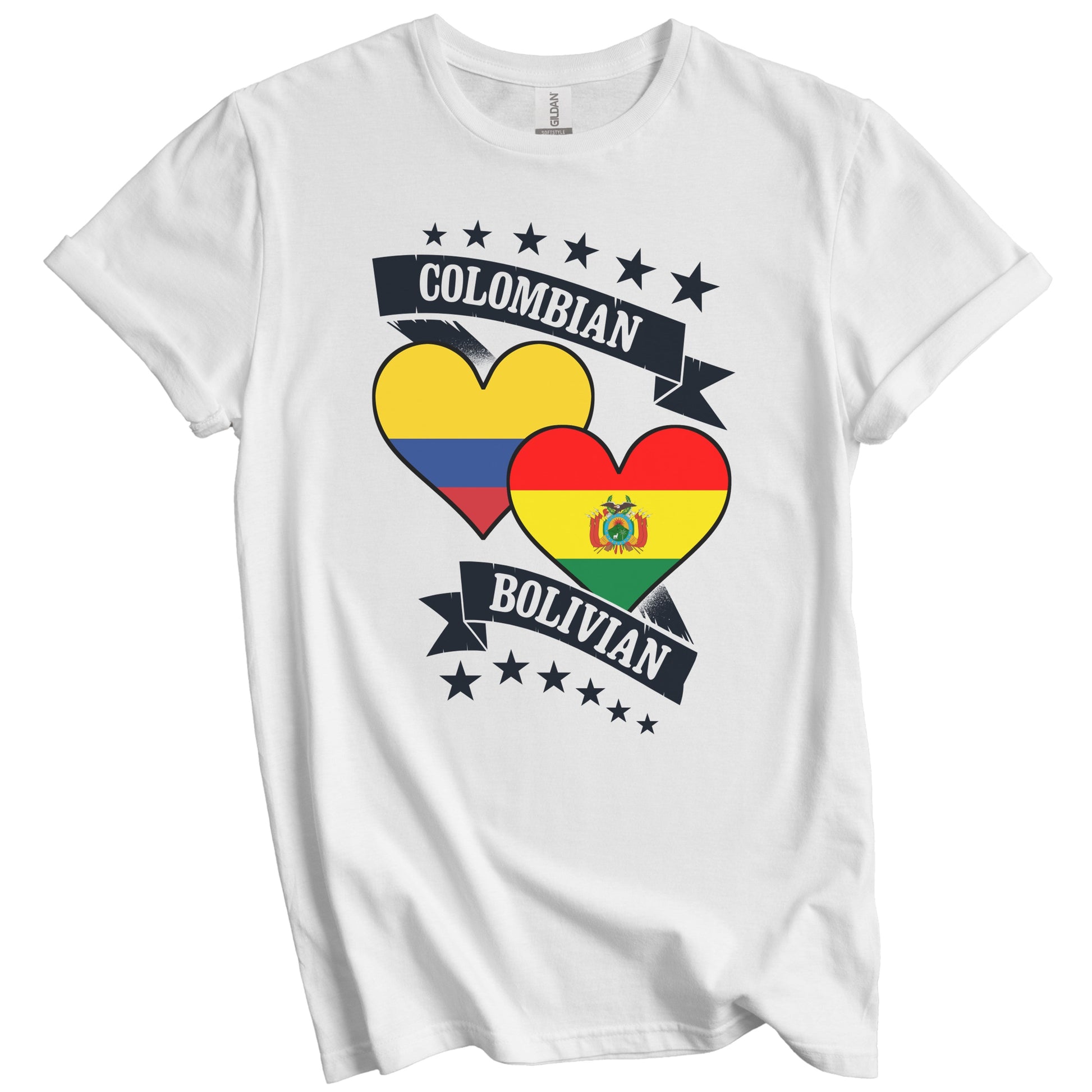 Colombian Bolivian Heart Flags Colombia Bolivia T-Shirt