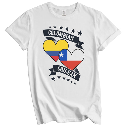 Colombian Chilean Heart Flags Colombia Chile T-Shirt