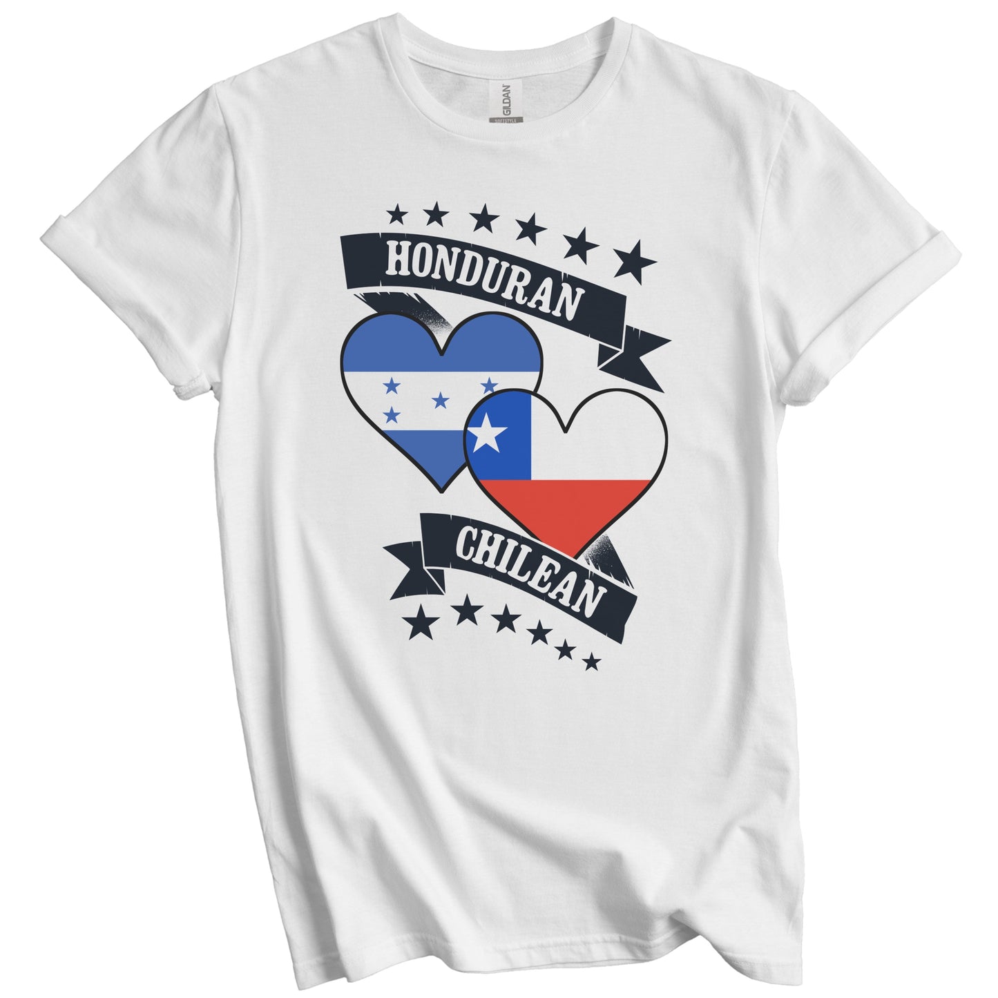 Honduran Chilean Heart Flags Honduras Chile T-Shirt