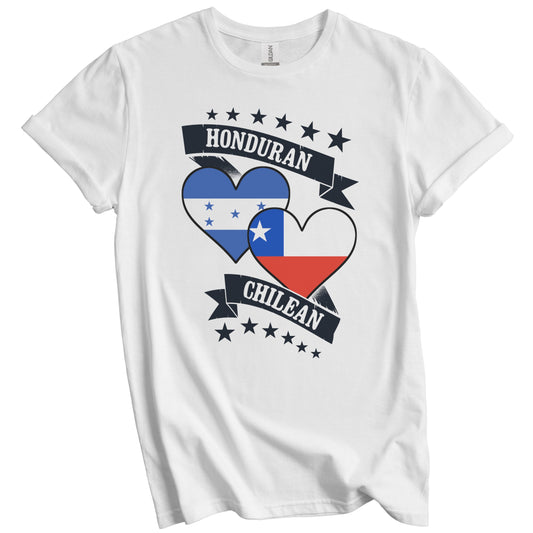Honduran Chilean Heart Flags Honduras Chile T-Shirt
