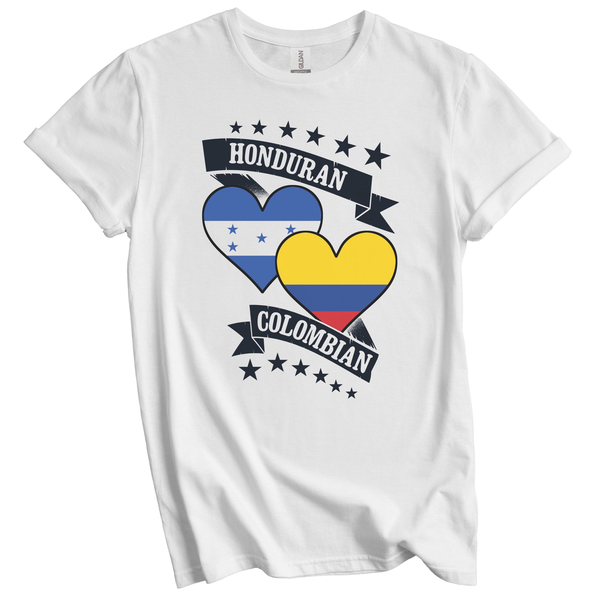Honduran Colombian Heart Flags Honduras Colombia T-Shirt