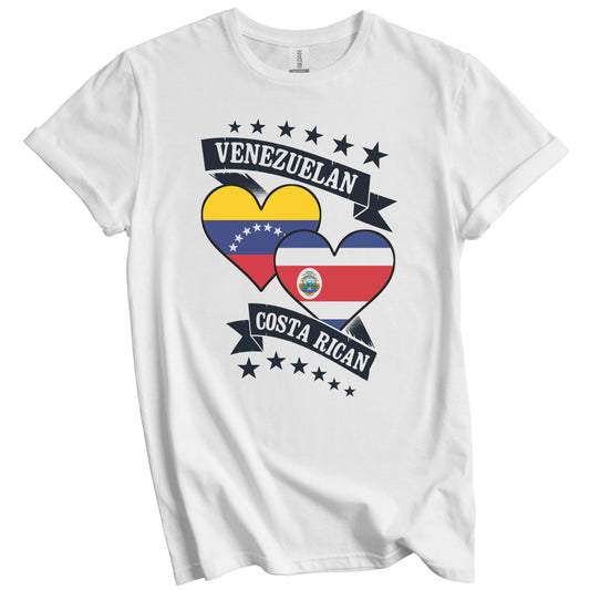 Venezuelan Costa Rican Heart Flags Venezuela Costa Rica T-Shirt