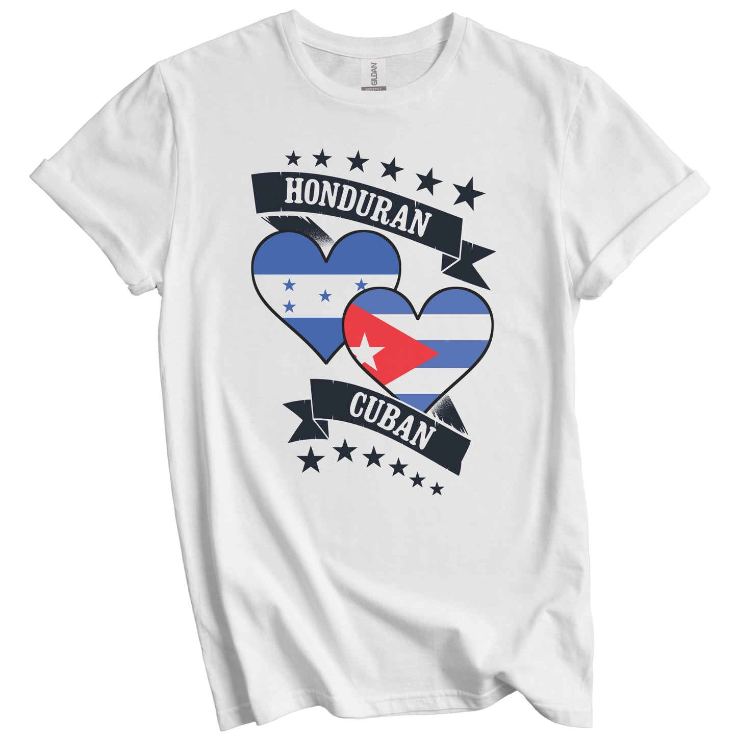 Honduran Cuban Heart Flags Honduras Cuba T-Shirt