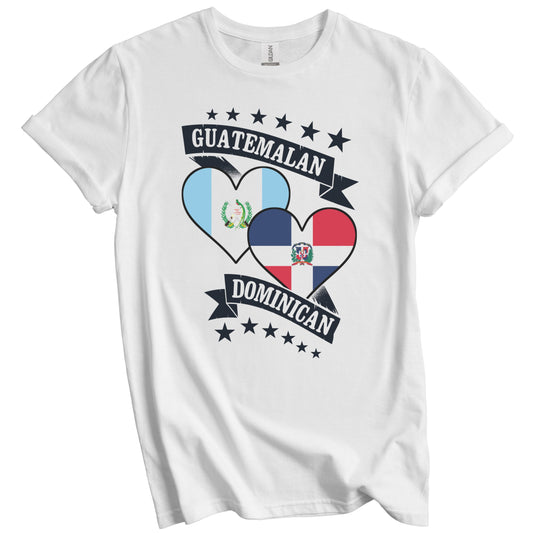 Guatemalan Dominican Heart Flags Guatemala Dominican Republic T-Shirt