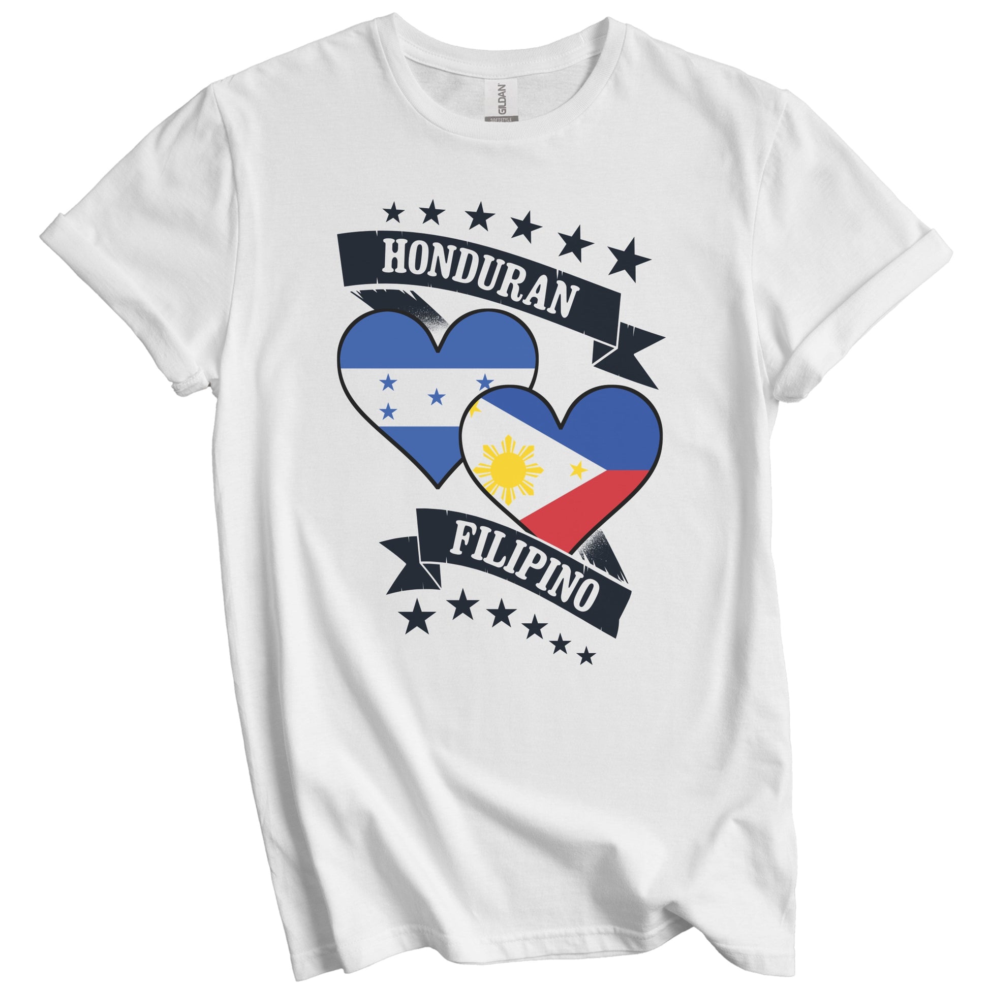 Honduran Filipino Heart Flags Honduras Philippines T-Shirt