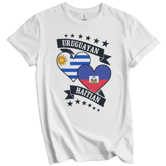 Uruguayan Haitian Heart Flags Uruguay Haiti T-Shirt