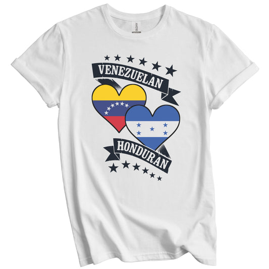 Venezuelan Honduran Heart Flags Venezuela Honduras T-Shirt
