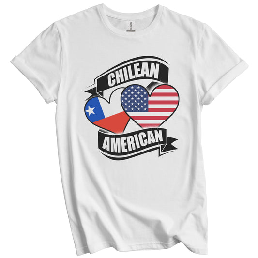Chilean American Hearts USA Chile Flags T-Shirt