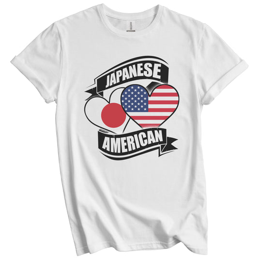 Japanese American Hearts USA Japan Flags T-Shirt