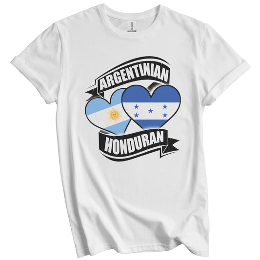 Argentinian Honduran Hearts Argentina Honduras Flags T-Shirt