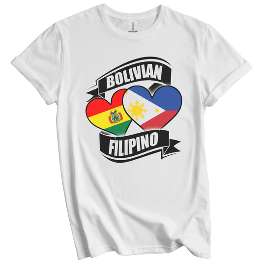 Bolivian Filipino Hearts Bolivia Philippines Flags T-Shirt