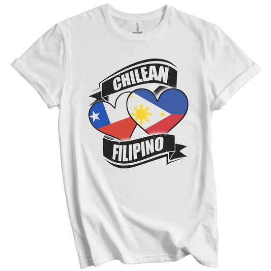 Chilean Filipino Hearts Chile Philippines Flags T-Shirt