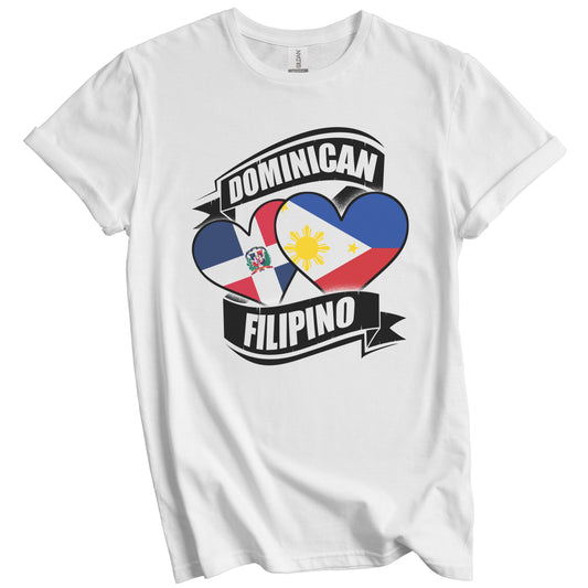 Dominican Filipino Heart Dominican Republic Philippines Flag T-Shirt