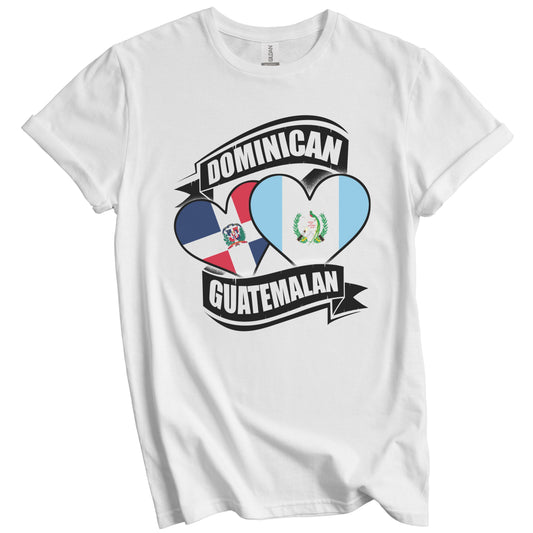 Dominican Guatemalan Heart Dominican Republic Guatemala Flag T-Shirt