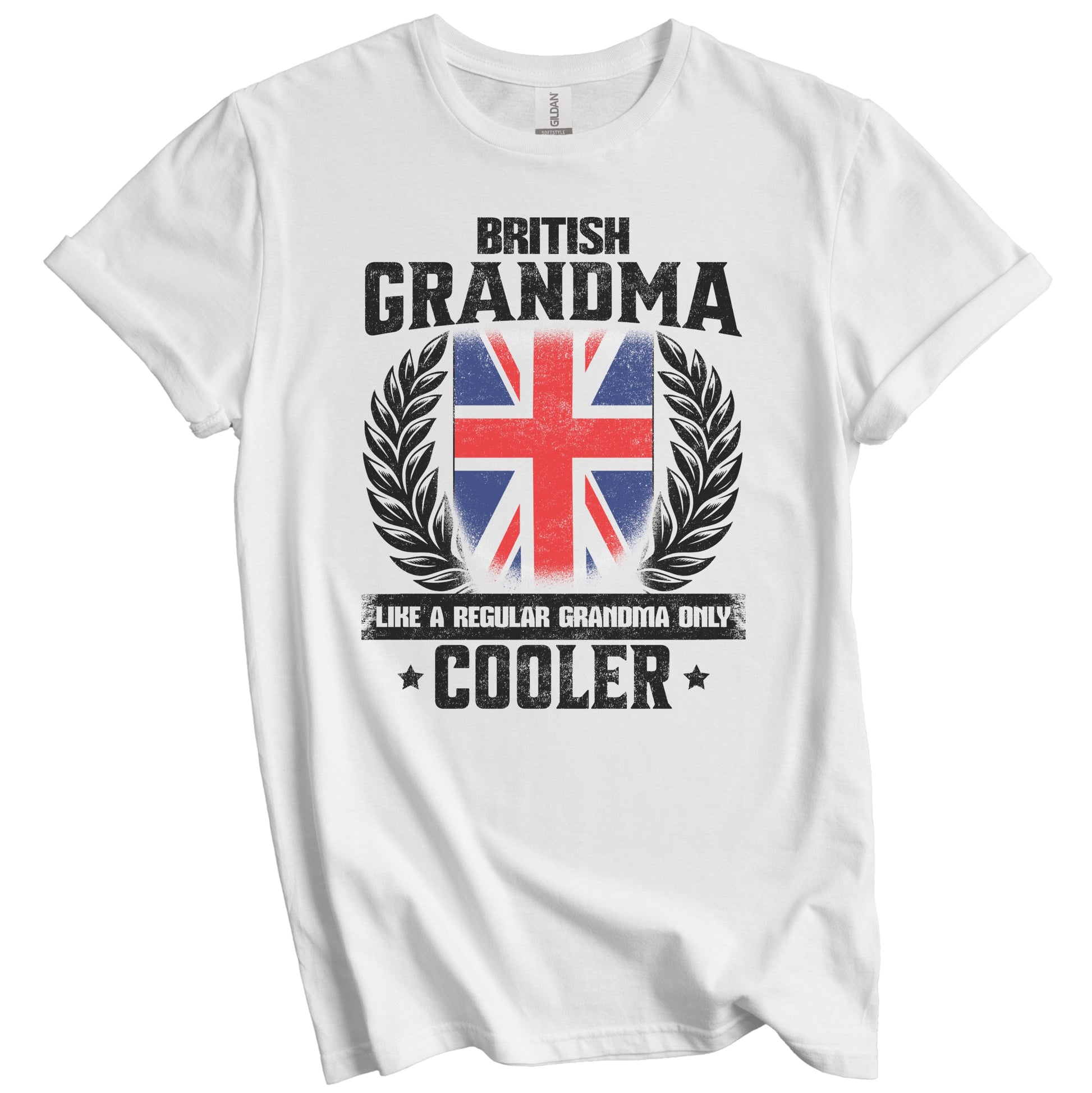 British Grandma Funny UK Flag Grandmother Grandparents Day T-Shirt - British Grandma Like A Regular Grandma Only Cooler
