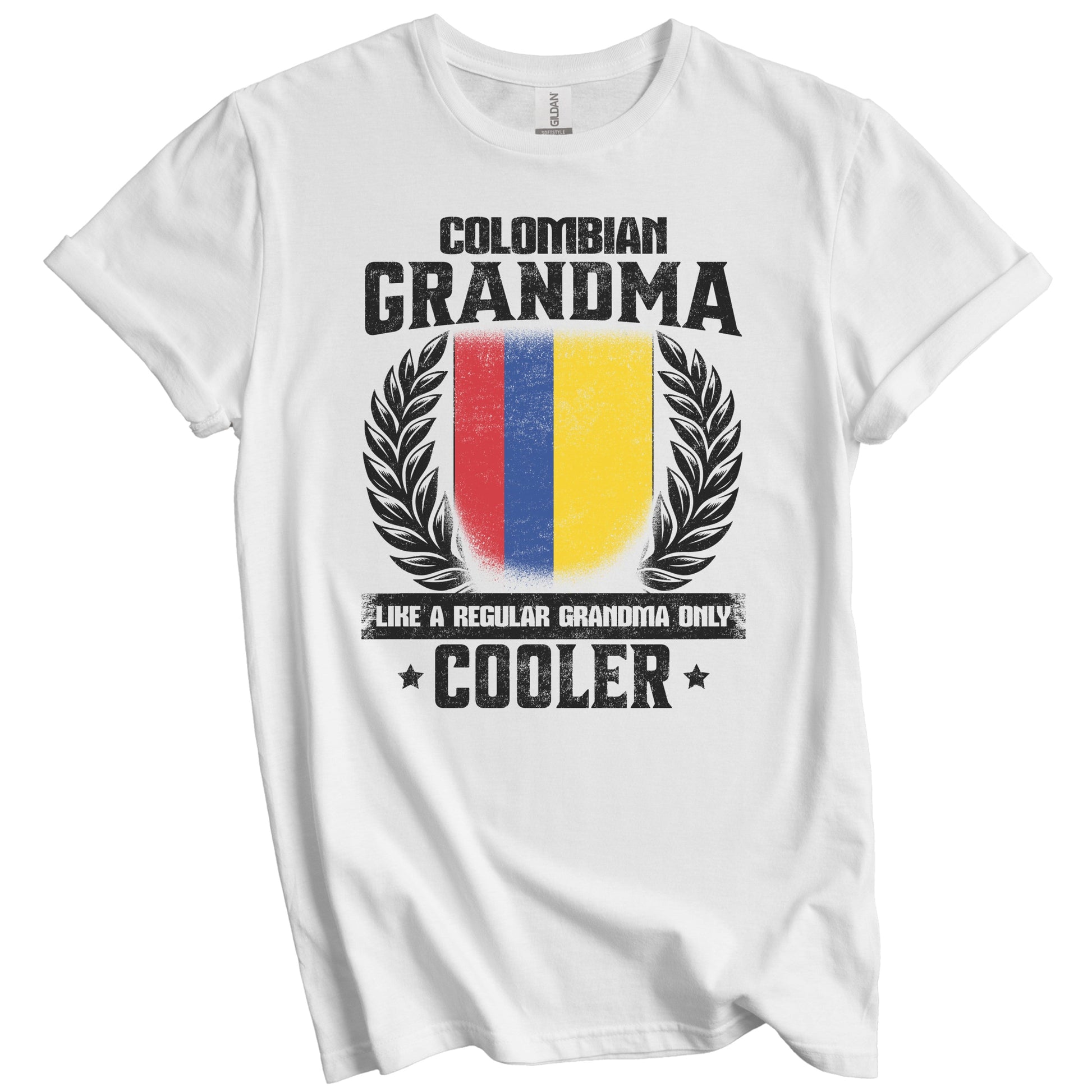 Really Awesome Shirts Colombian Grandma Funny Colombia Flag Grandmother Grandparents Day T Shirt Colombian Grandma Like A Regular Grandma Only Cooler X Large White