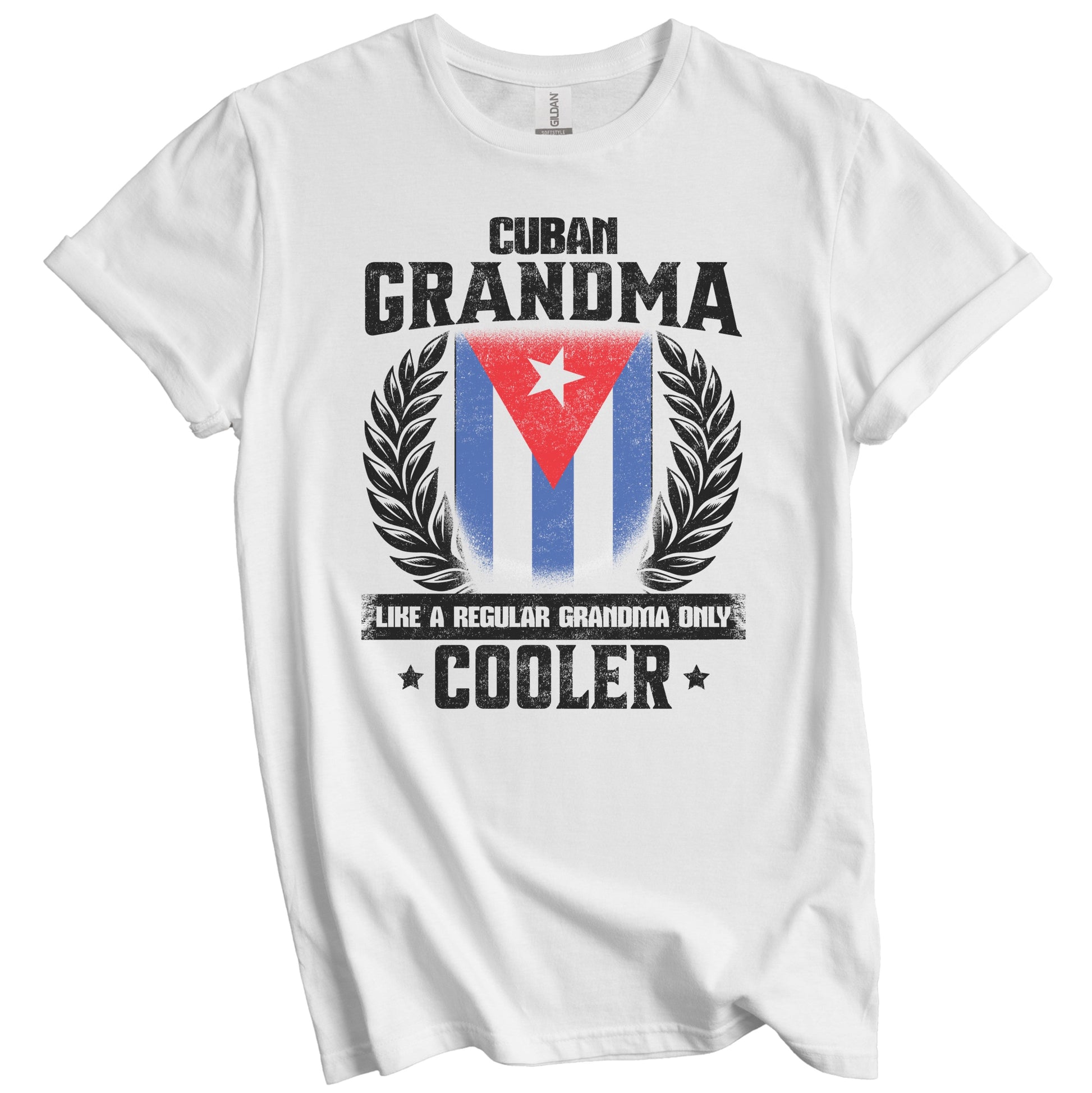 Cuban Grandma Funny Cuba Flag Grandmother Grandparents Day T-Shirt - Cuban Grandma Like A Regular Grandma Only Cooler