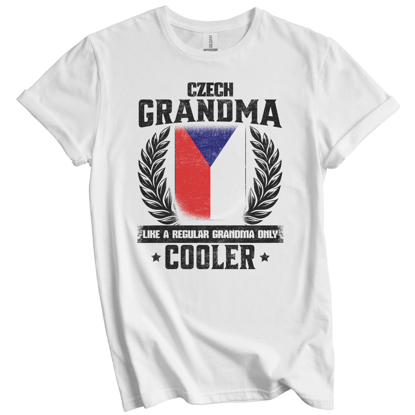 Czech Grandma Funny Czech Republic Flag Grandmother Grandparents Day T-Shirt - Czech Grandma Like A Regular Grandma Only Cooler