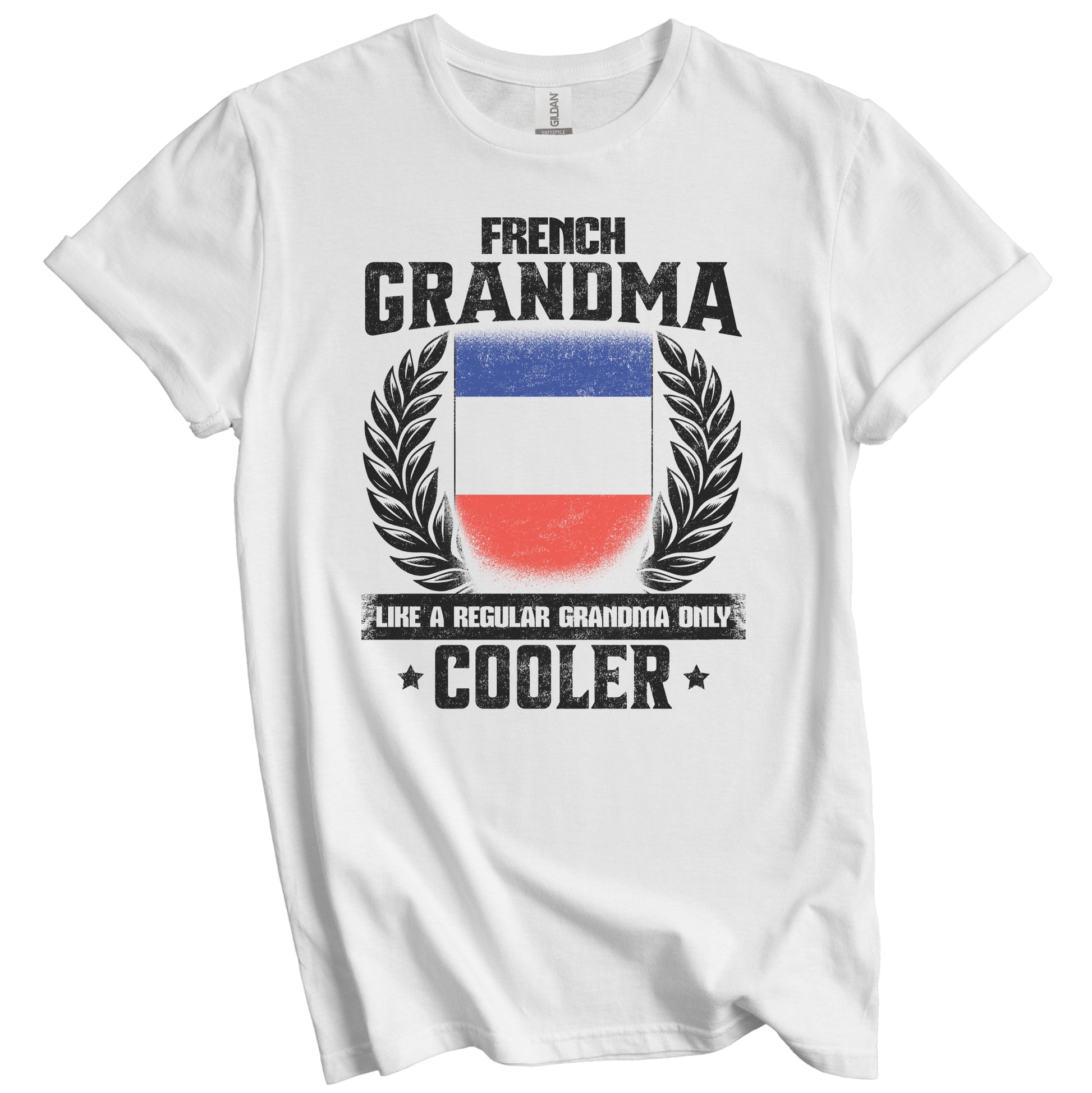 French Grandma Funny France Flag Grandmother Grandparents Day T-Shirt - French Grandma Like A Regular Grandma Only Cooler