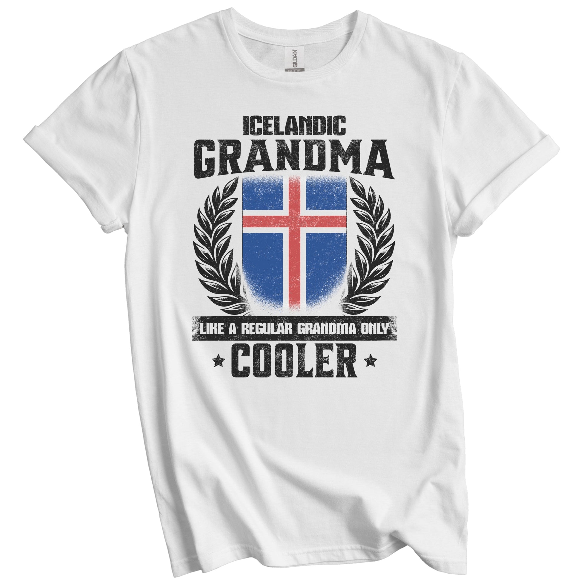Icelandic Grandma Funny Iceland Flag Grandmother Grandparents Day T-Shirt - Icelandic Grandma Like A Regular Grandma Only Cooler