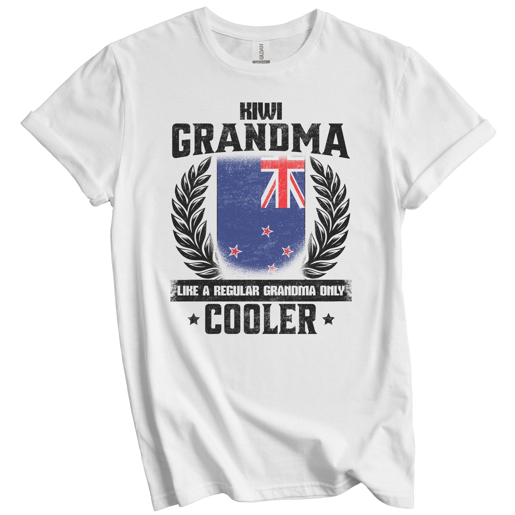 Kiwi Grandma Funny New Zealand Flag Grandmother Grandparents Day T-Shirt - Kiwi Grandma Like A Regular Grandma Only Cooler