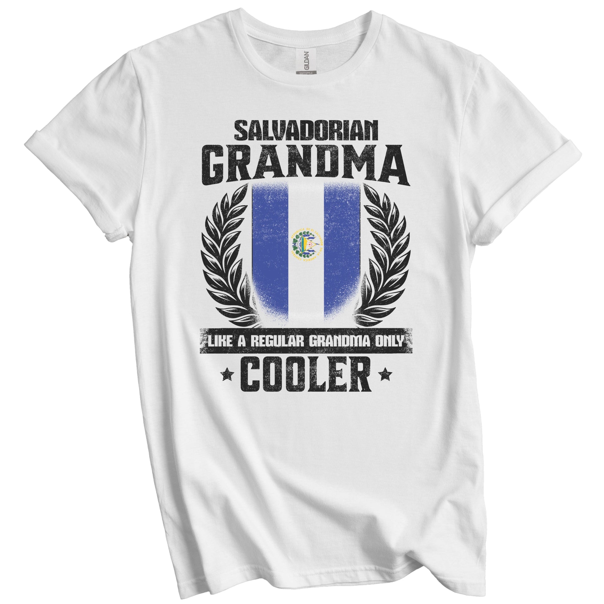 Salvadorian Grandma Funny El Salvador Flag Grandmother Grandparents Day T-Shirt - Salvadorian Grandma Like A Regular Grandma Only Cooler