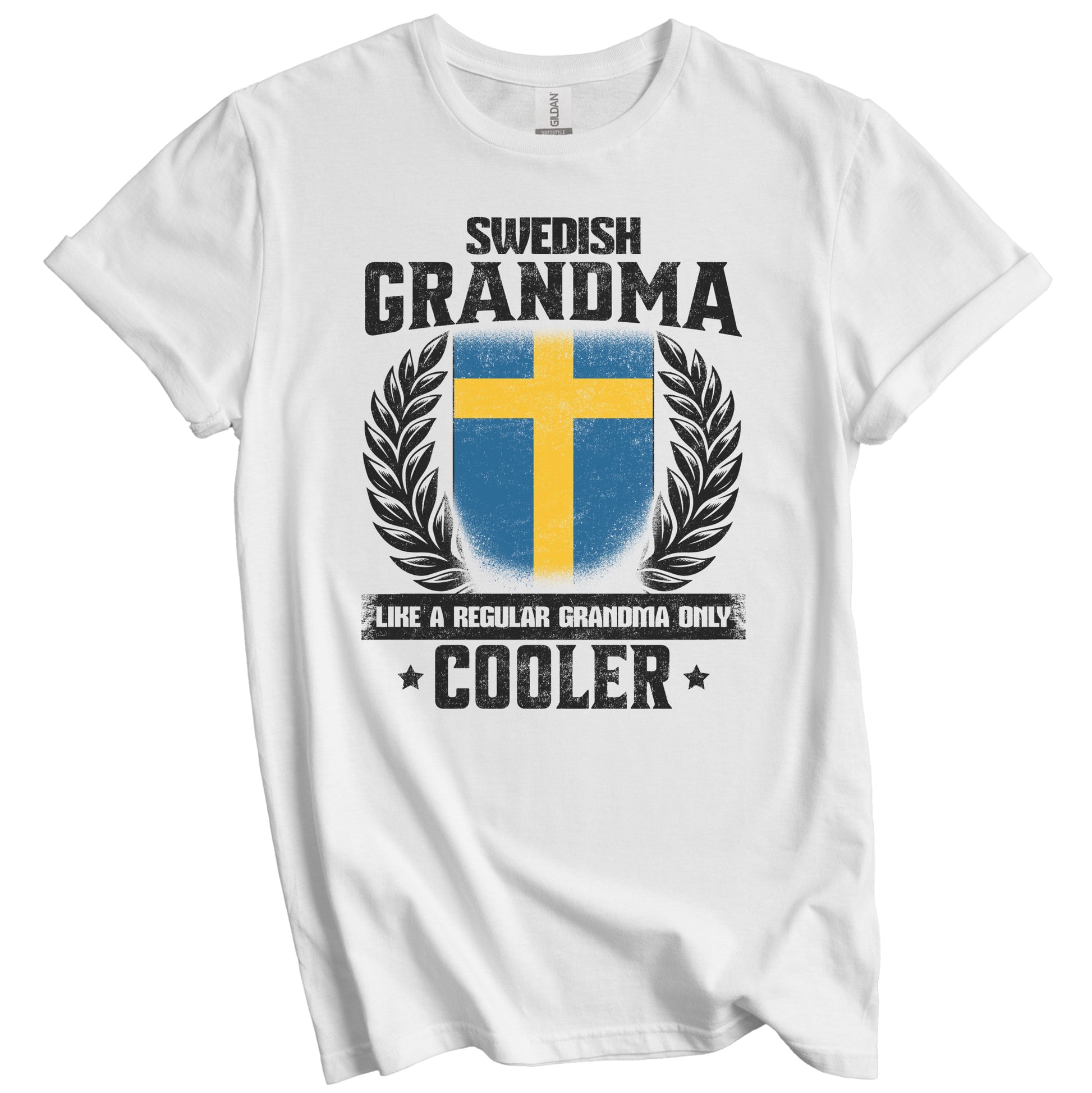 Swedish Grandma Funny Sweden Flag Grandmother Grandparents Day T-Shirt - Swedish Grandma Like A Regular Grandma Only Cooler