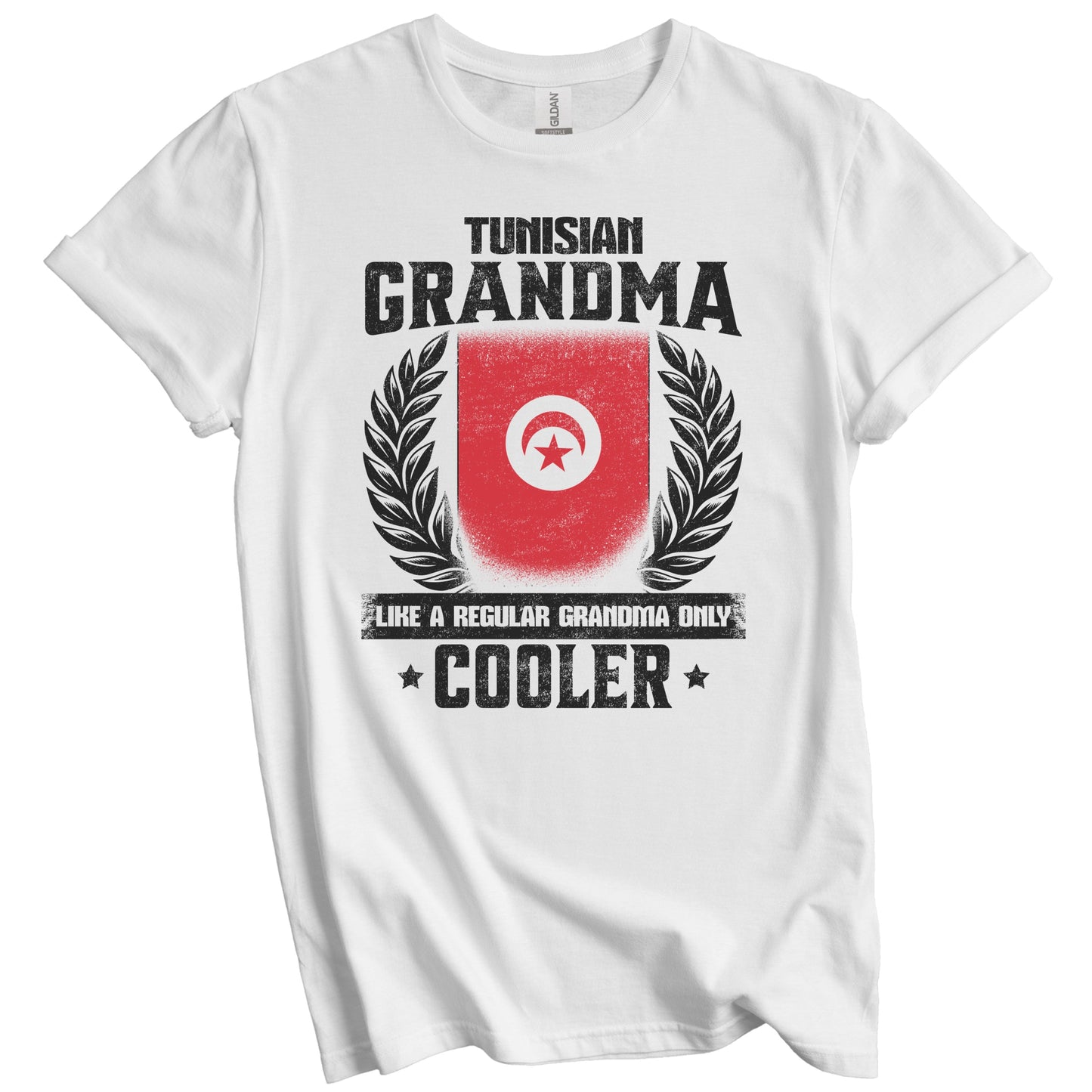 Tunisian Grandma Funny Tunisia Flag Grandmother Grandparents Day T-Shirt - Tunisian Grandma Like A Regular Grandma Only Cooler