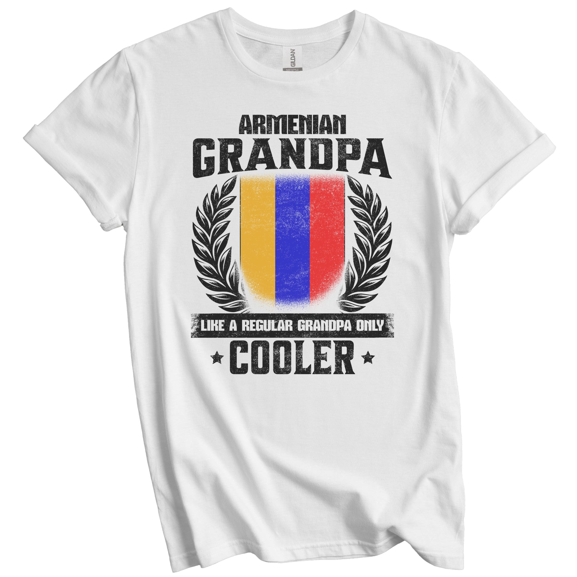 Armenian Grandpa Funny Armenia Flag Grandfather Grandparents Day T-Shirt - Armenian Grandpa Like A Regular Grandpa Only Cooler