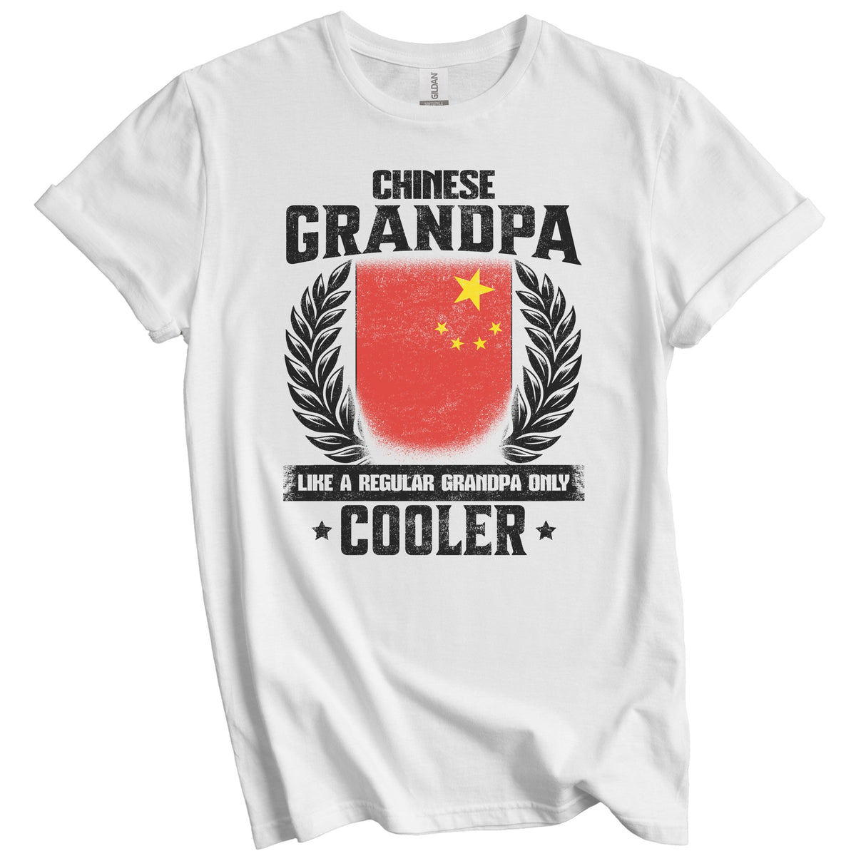 Chinese Grandpa Funny China Flag Grandfather Grandparents Day T-Shirt - Chinese Grandpa Like A Regular Grandpa Only Cooler